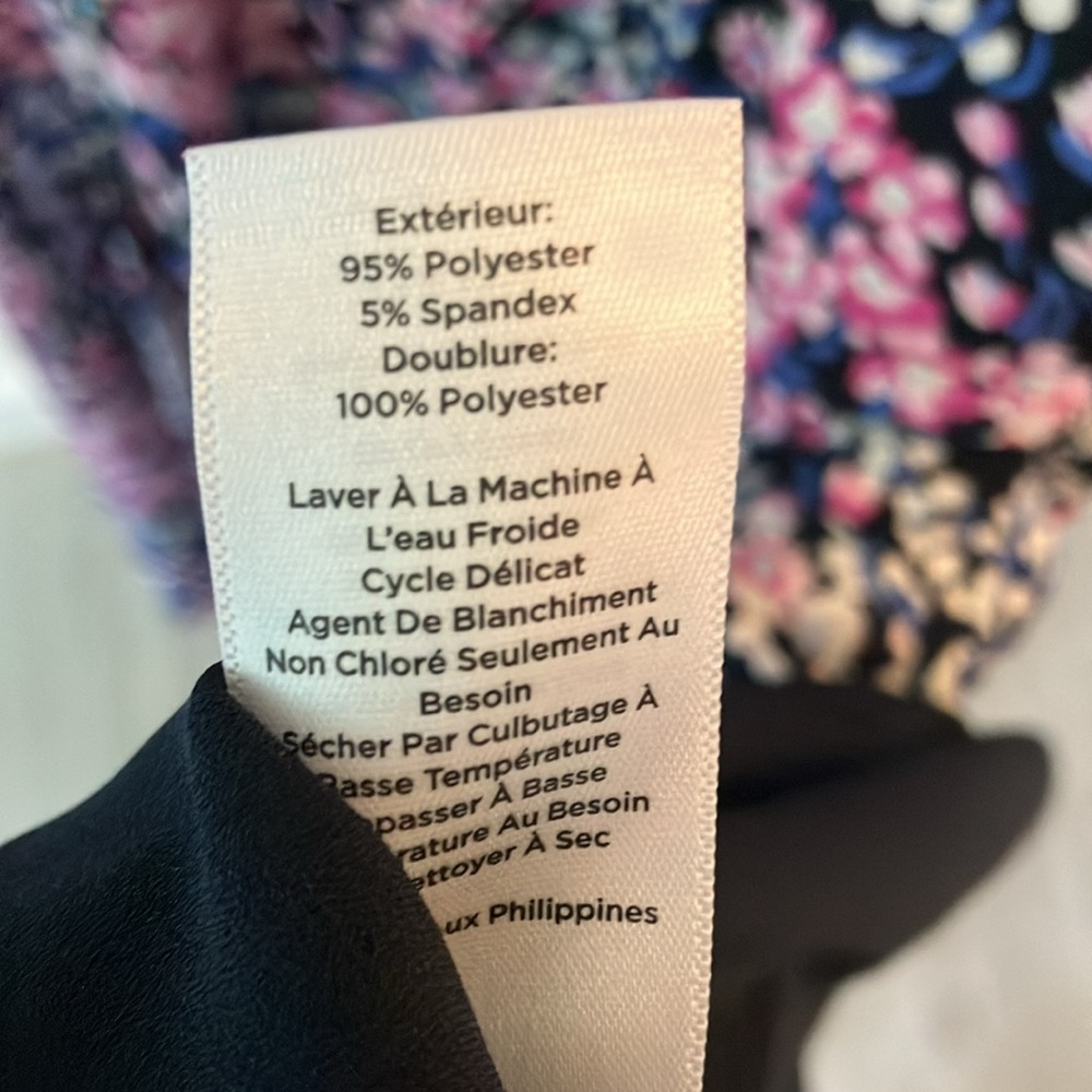 Talbots Black Dress with Vibrant Floral Accents - Picture 6 of 6